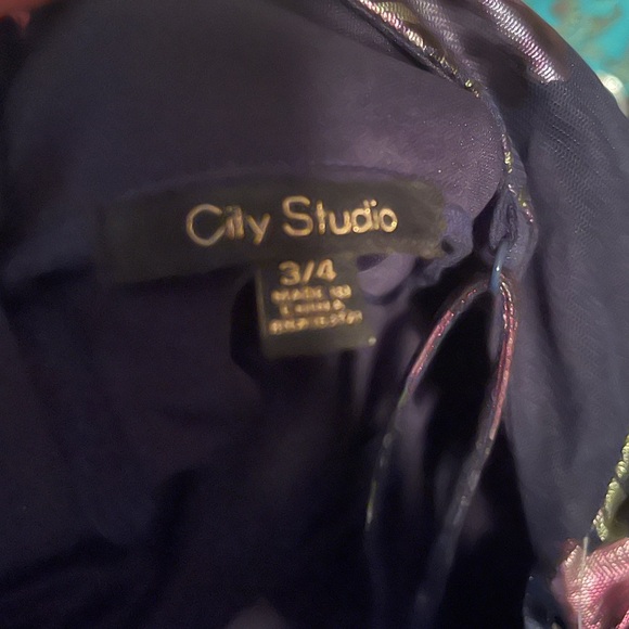 CITY STUDIO Womens Navy Mesh Crisscross
Strappy Back Formal Dress, Sz 3/4 NWT - Picture 11 of 12